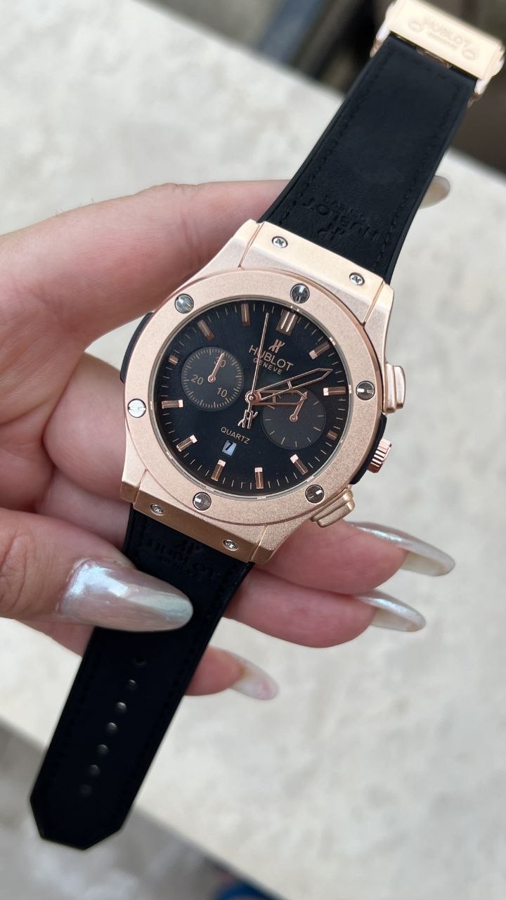 کد 2894 ساعت مردانه هابلوت چرمی اسپرت Hublot
