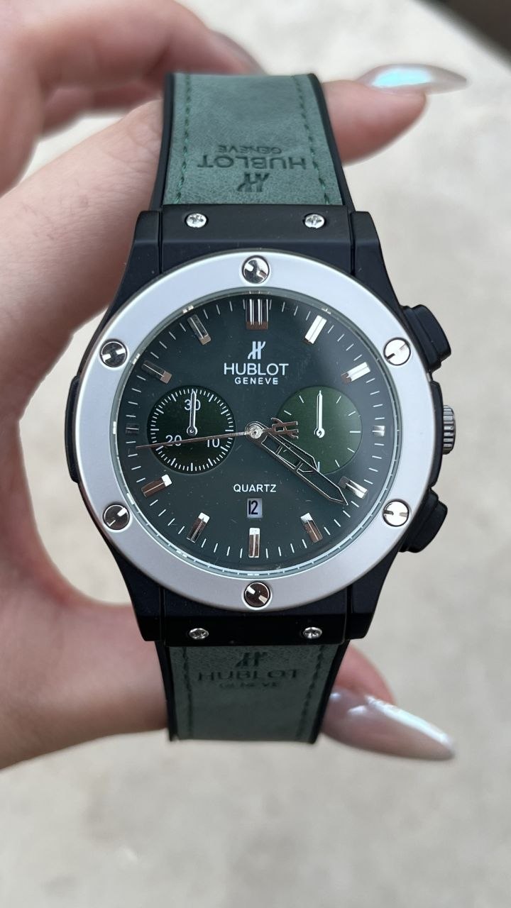 کد 2893 ساعت مردانه هابلوت چرمی اسپرت Hublot