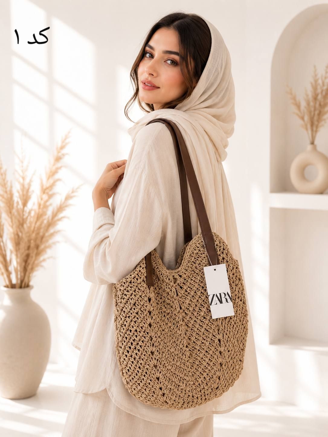 کیف رودوشی رافیا ابعاد حدودی:۴۰.۳۵