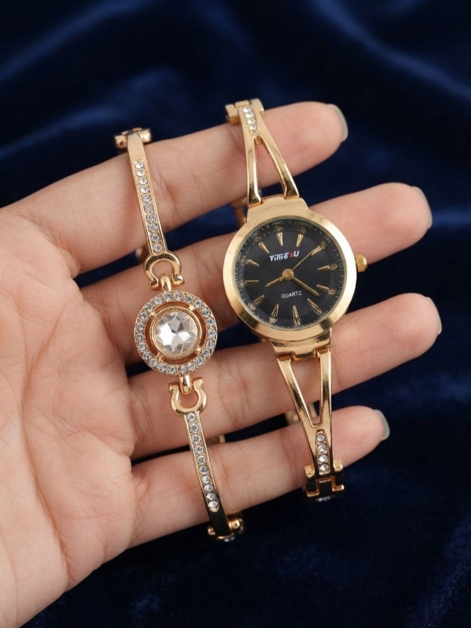 کد 2956 ساعت زنانه ست دستبندی برند TIME4U