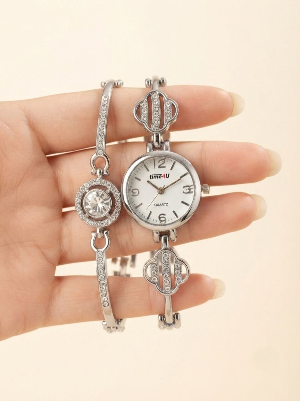 کد 296۲ ساعت زنانه ست دستبندی برند TIME4U