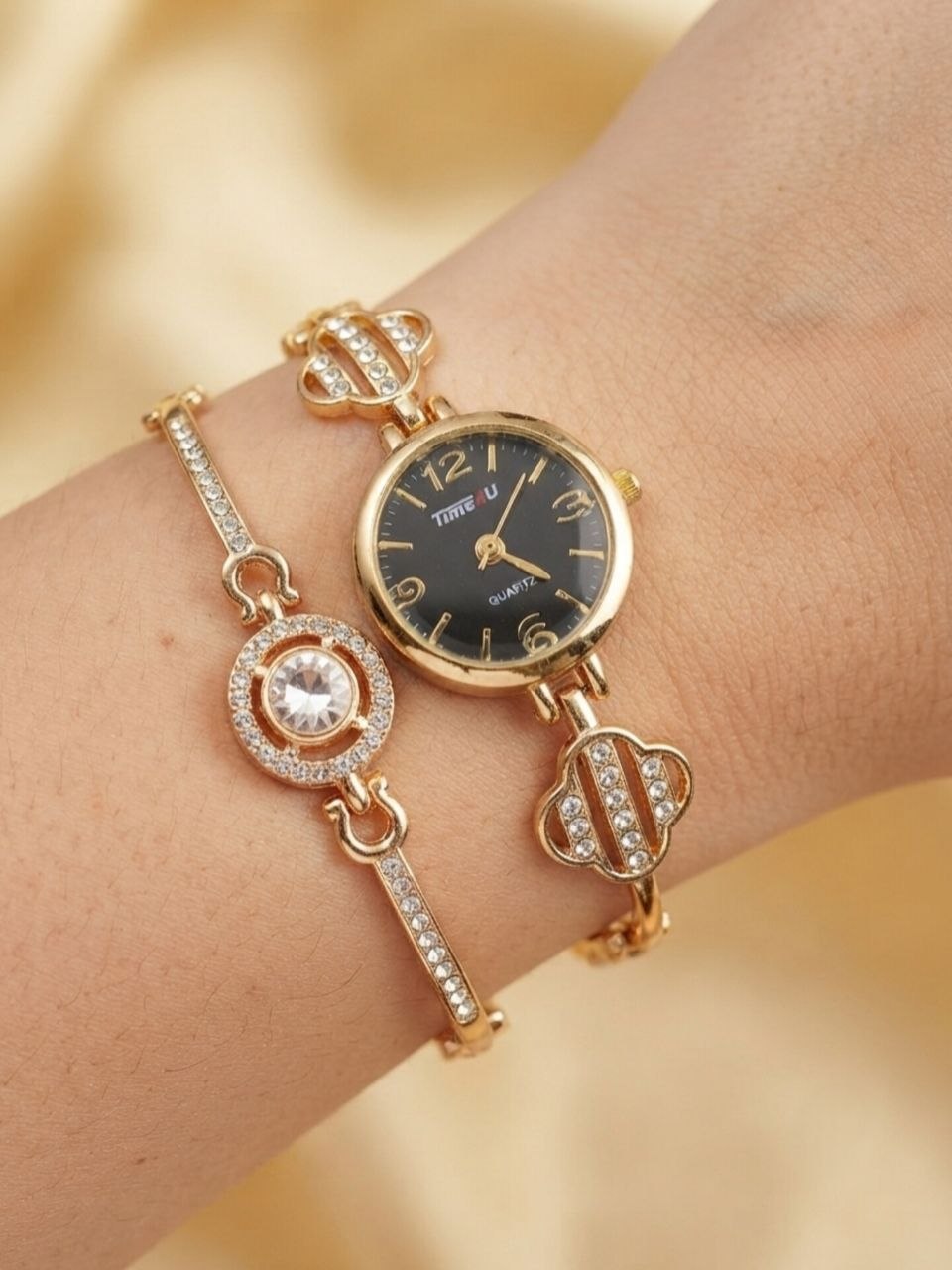 کد 2965 ساعت زنانه ست دستبندی برند TIME4U