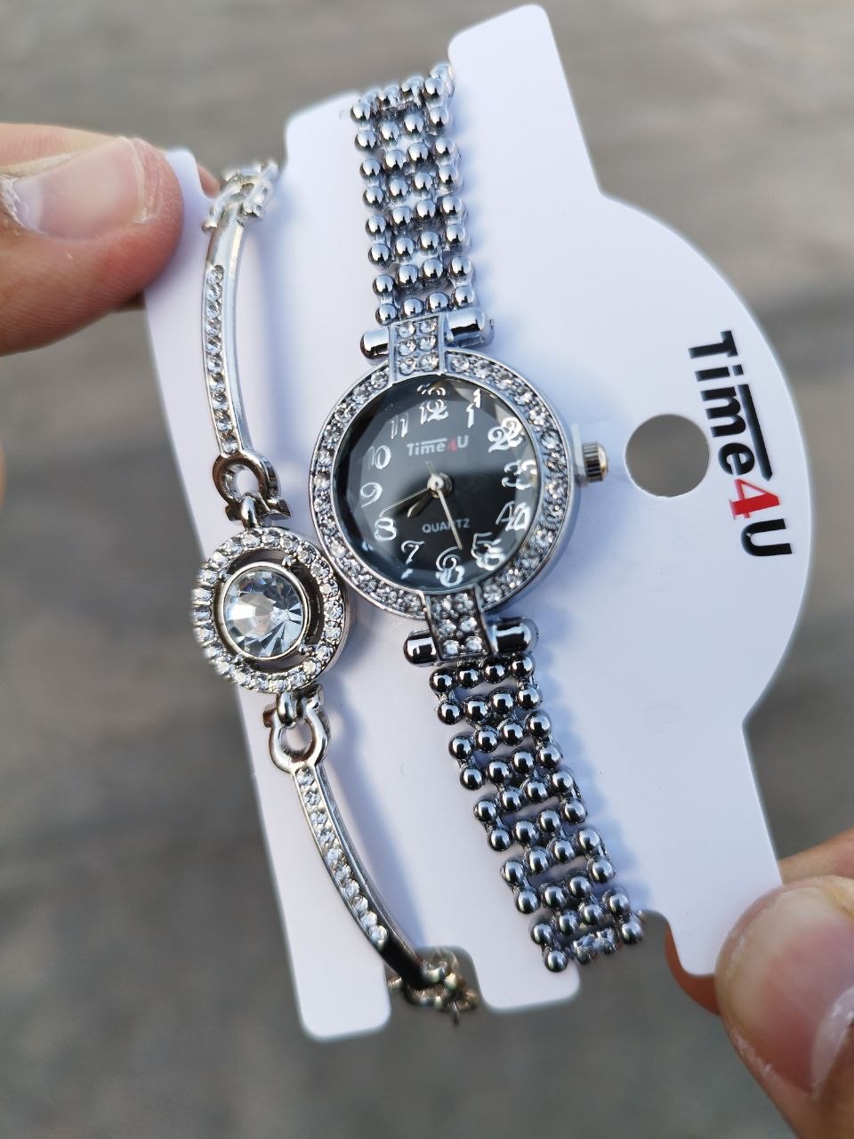 کد 2966 ساعت زنانه ست دستبندی برند TIME4U