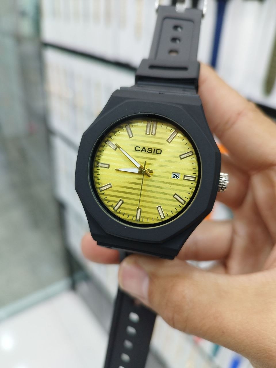 کد 2۷۹۸ ساعت مردانه برند کاسیو CASIO ضد آب ( واشر دار ) پشت پیچ