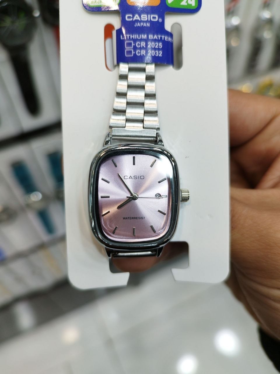 کد 27۸۶ ساعت زنانه کاسیو اولدمانی CASIO  ✅ ضد آب ( واشر دار ) دارای روز شمار قفل ریلی موتور کوارتز