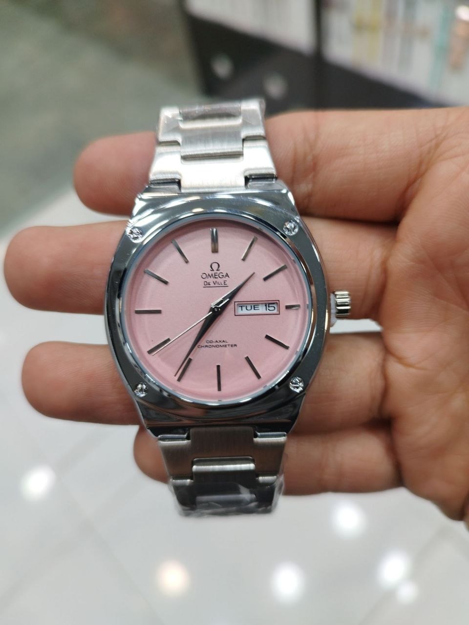 کد  2413 ساعت مردانه برند امگا OMEGA بند فلزی