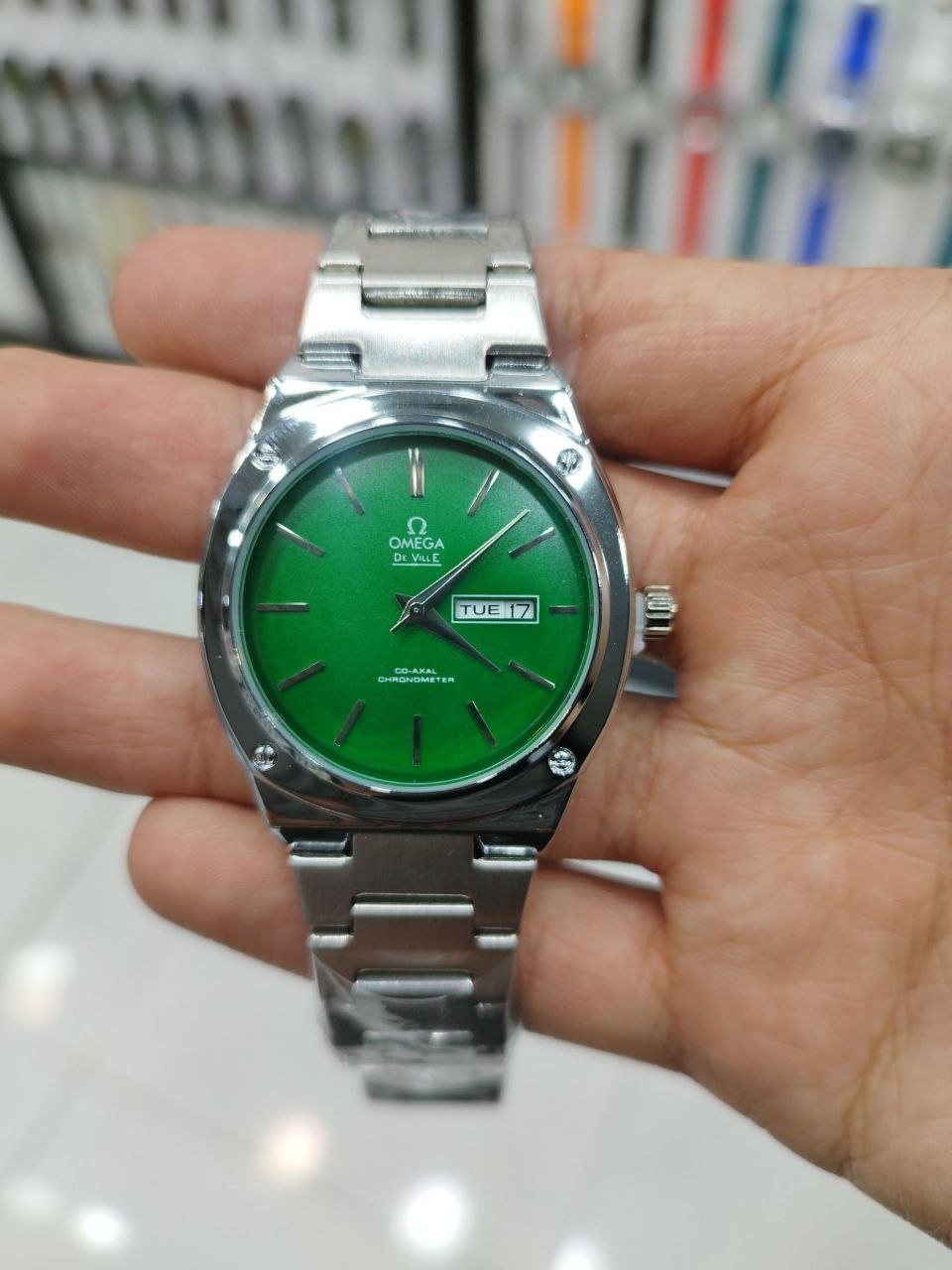 کد  2410 ساعت مردانه برند امگا OMEGA بند فلزی