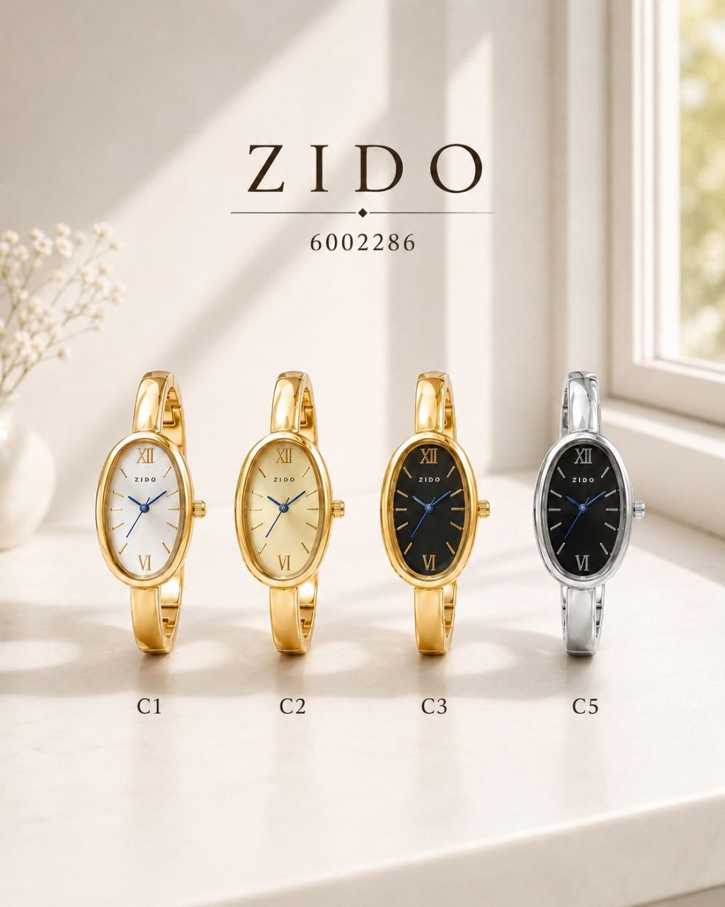 ساعت زنانه النگویی مارک zido 6002286