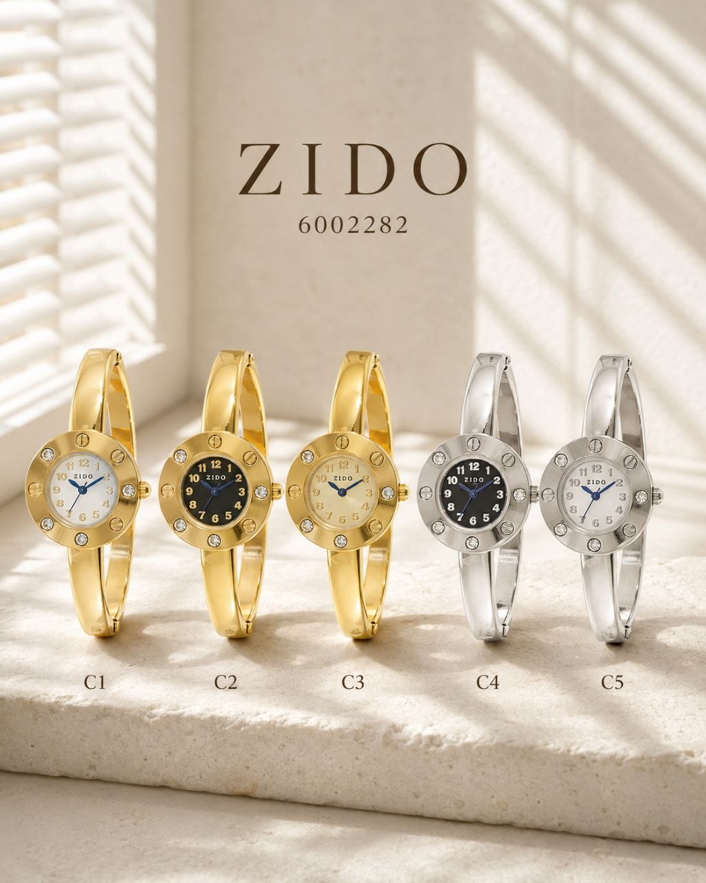 ساعت زنانه النگویی مارک zido 6002282