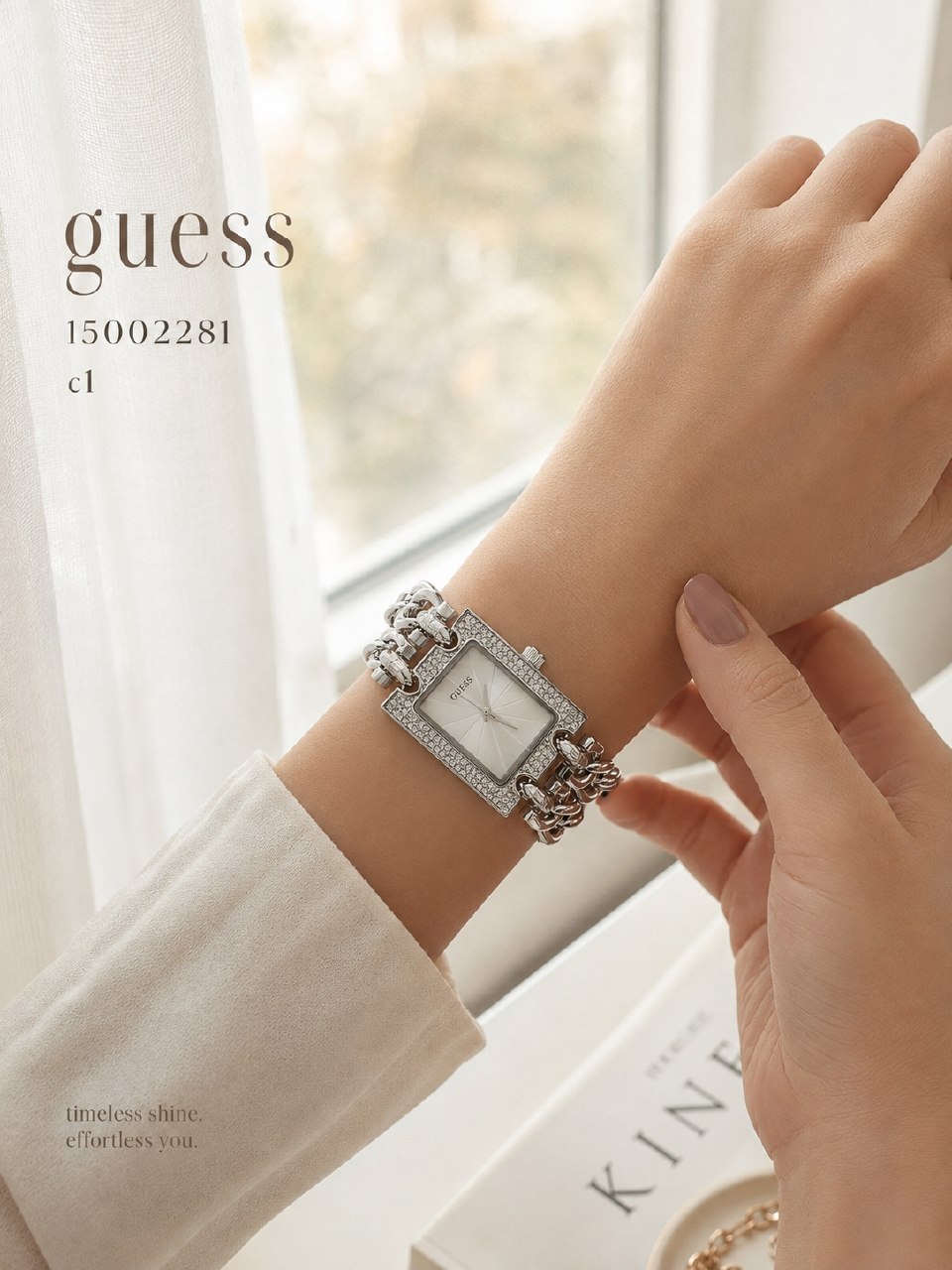 ساعت زنانه دورنگین مارک guess 15002281